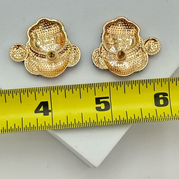 Disney Baublebar Mickey Mouse Santa Earrings Rhinestone - Picture 2 of 2
